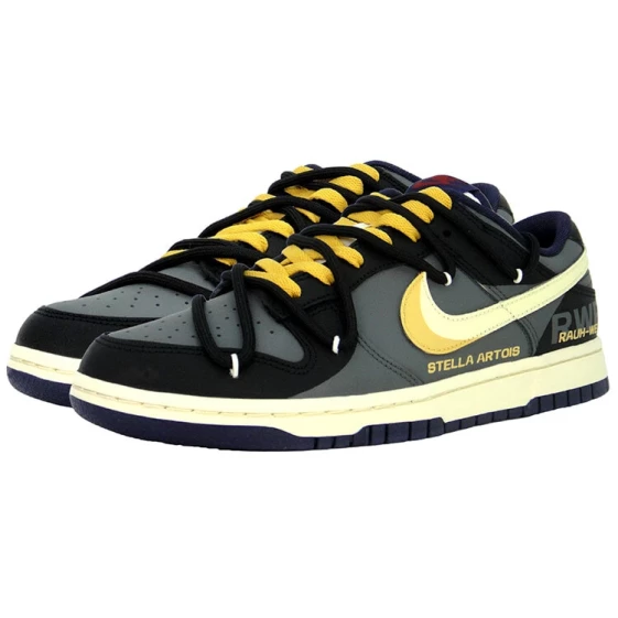 Для треккинга Nike Dunk High Slip Resistant Water Resistant High Top Skateboard Shoes Men's Red Yellow 待定