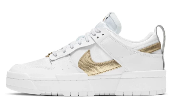 Для треккинга Nike Dunk Low Disrupt White Metallic Gold Women's DD9676-100