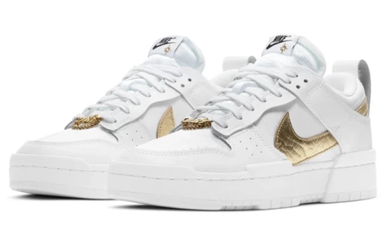 Для треккинга Nike Dunk Low Disrupt White Metallic Gold Women's DD9676-100