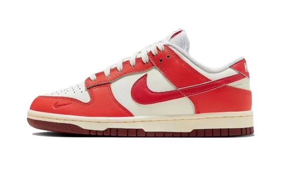 Для треккинга Nike Dunk Anti-Slip Wear-Resistant Low-Top Skateboard Shoes Women's White Red HJ3491-161(女款白红二SBOX)