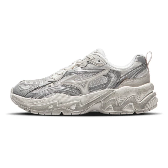 Для бега Mizuno TRAINER 2K Cushioned Slip Resistant Breathable Low Top Running Shoes Unisex White Gray D1GH250403