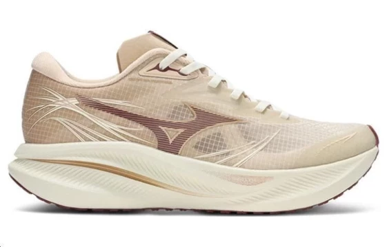 Кроссовки Mizuno Pi Plus Cushioning Wear-Resistant Low-Top Casual Shoes Unisex White Red D1GH240301