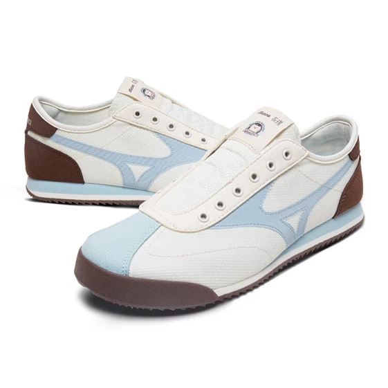 Кроссовки Mizuno LG 60S Slip-Resistant Breathable Lightweight Low-Top Casual Shoes Women's Beige Blue D1GH240209