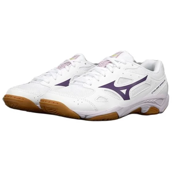 Для бега Mizuno Anti-Slip Wear-Resistant Low-Top Volleyball Shoes Unisex White Purple V1GA218135