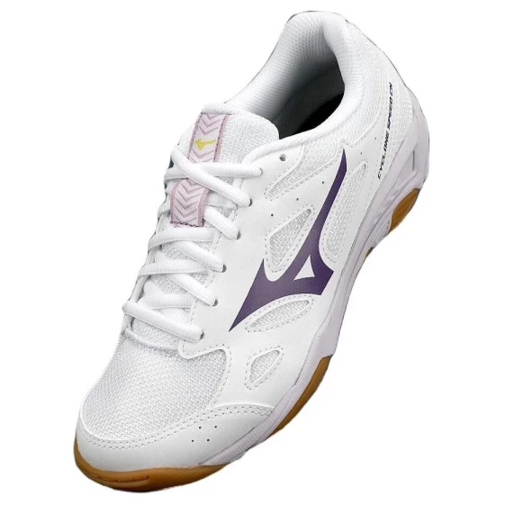 Для бега Mizuno Anti-Slip Wear-Resistant Low-Top Volleyball Shoes Unisex White Purple V1GA218135