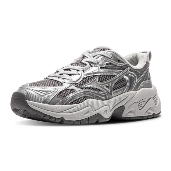 Для бега Mizuno TRAINER 2K Slip-Resistant Breathable Low-Top Running Shoes Unisex Silver Gray D1GH250401