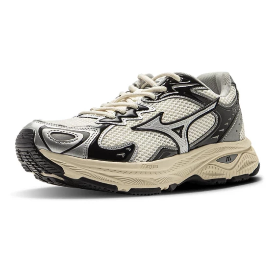 Для бега Oarism x Mizuno Racer S Wear-Resistant Low-Top Running Shoes Unisex Beige Apricot Black D1GH243601