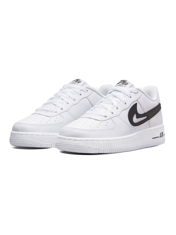 Кроссовки и кеды Nike Air Force 1 Low Cut Out Swoosh White Black GS DR7889-100