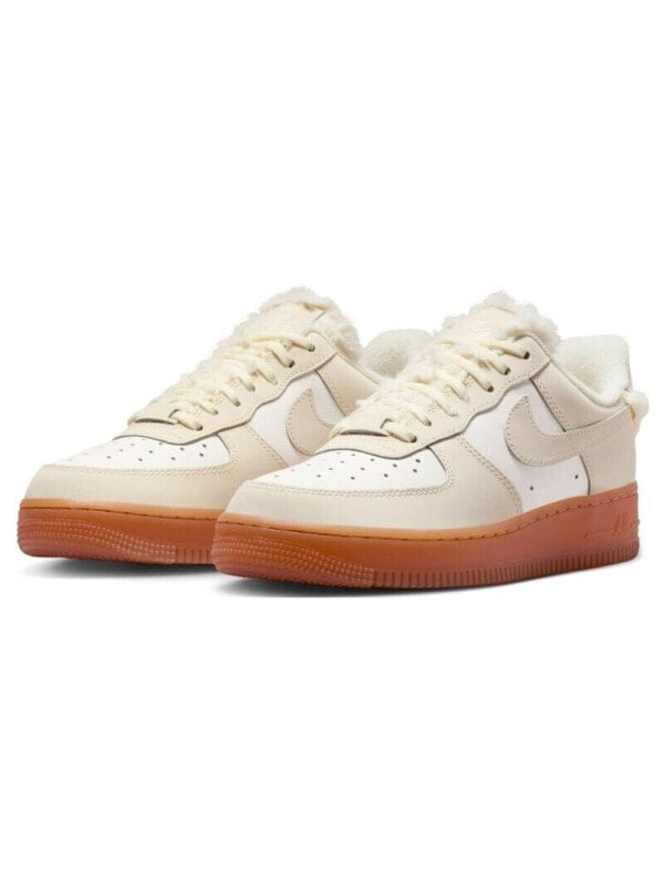 Кроссовки Nike Air Force 1 Sail Gum Faux Fur Women's FV3701-119