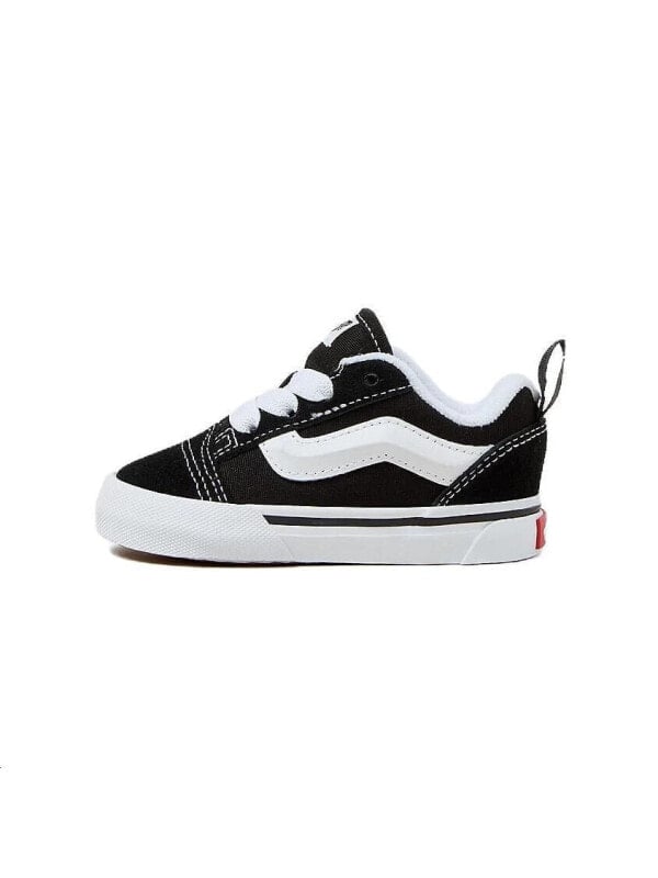 Vans Knu Skool Slip-Resistant Anti-Kick Wear-Resistant Low-Top Toddler Shoes Black White Baby