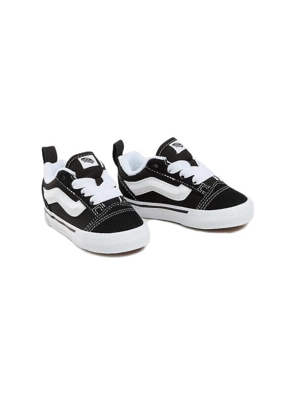 Vans Knu Skool Slip-Resistant Anti-Kick Wear-Resistant Low-Top Toddler Shoes Black White Baby