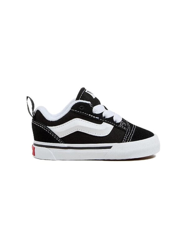 Vans Knu Skool Slip-Resistant Anti-Kick Wear-Resistant Low-Top Toddler Shoes Black White Baby