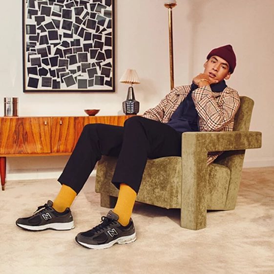 Для бега New Balance 2002R Black Grey ML2002RB(D宽)