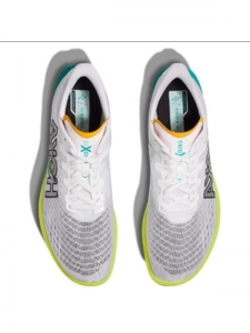 HOKA ONE ONE Slip-Resistant Breathable Rebound Low-Top Running Shoes Unisex White Blue 1134533-WCRM