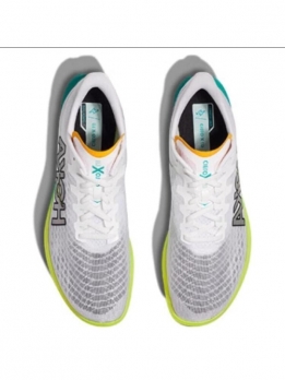 HOKA ONE ONE Slip-Resistant Breathable Rebound Low-Top Running Shoes Unisex White Blue 1134533-WCRM