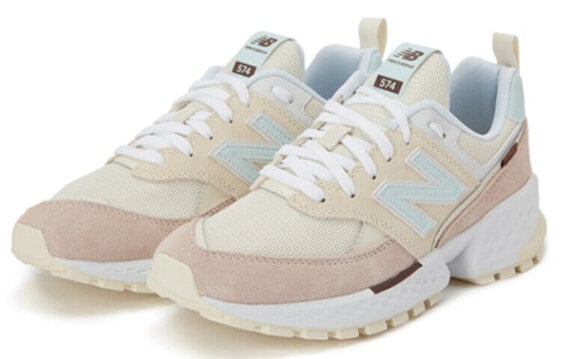Кроссовки New Balance NB 574 Sport Casual Shoes Women's Low-Top Beige Gray/Pink MS574GCC
