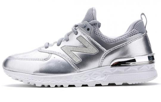 Кроссовки New Balance NB 574 Sport Casual Shoes Women's Low-Top Silver WS574SAS