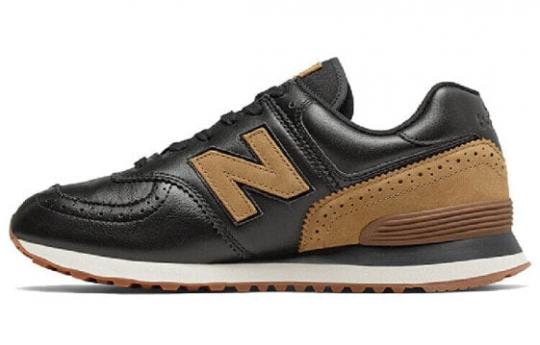 Для бега New Balance NB 574 Series Running Shoes Unisex Low-Top Khaki Black ML574LEE