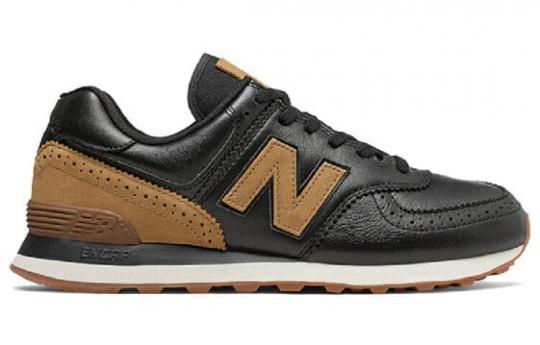 Для бега New Balance NB 574 Series Running Shoes Unisex Low-Top Khaki Black ML574LEE