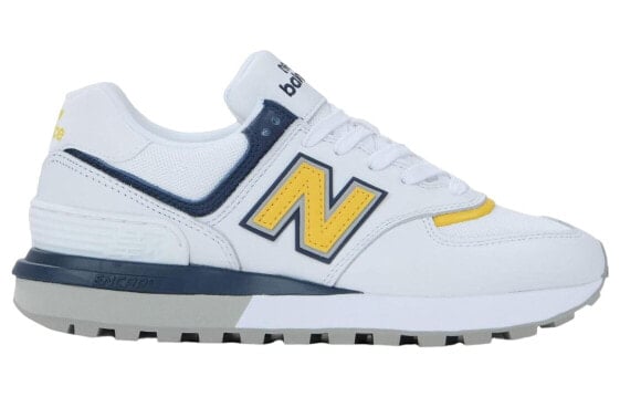 Для бега New Balance 574 White Navy Green Yellow Women's U574LGBE
