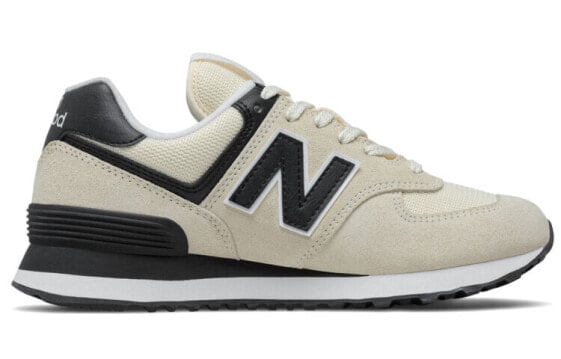 Для бега New Balance NB 574 Running Shoes Women's Low-Top Beige Black WL574LBA