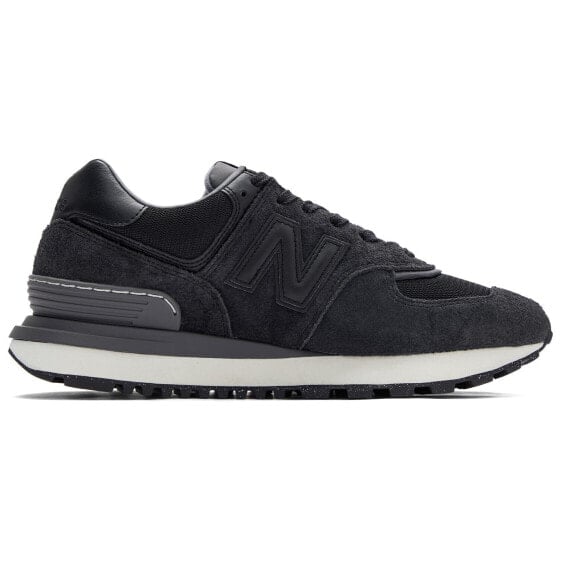 Чёрные женские кроссовки New Balance 574 Legacy Suede 'Navy' U574LGGB