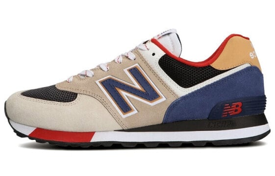 Для бега New Balance NB 574 Running Shoes Unisex Low-Top Beige Blue/Brown ML574LC2