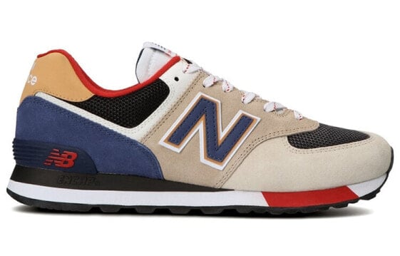 Для бега New Balance NB 574 Running Shoes Unisex Low-Top Beige Blue/Brown ML574LC2