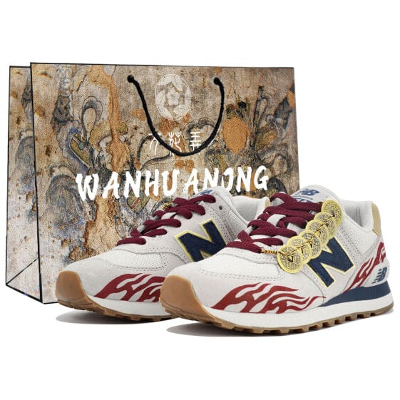 Для бега New Balance NB 574 Running Shoes Unisex Low-Top Red/Blue ML574LGI