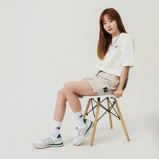 Для бега New Balance 574 White Green Gum ML574TD2