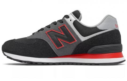 Для бега New Balance 574 Black Grey Velocity Red ML574SM2