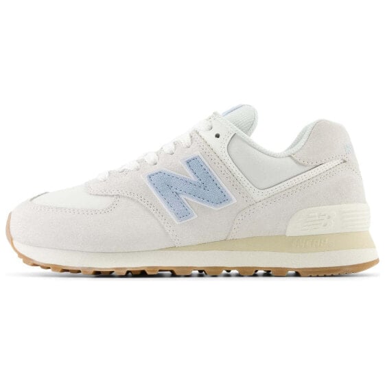 Для бега New Balance 574 Beige Ecru Blue Angora Women's Wl574qa2