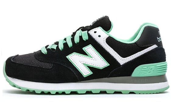Для бега New Balance NB 574 Running Shoes Women's Low-Top Black/Green WL574CPC