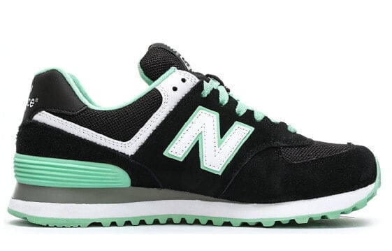Для бега New Balance NB 574 Running Shoes Women's Low-Top Black/Green WL574CPC