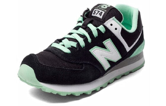 Для бега New Balance NB 574 Running Shoes Women's Low-Top Black/Green WL574CPC