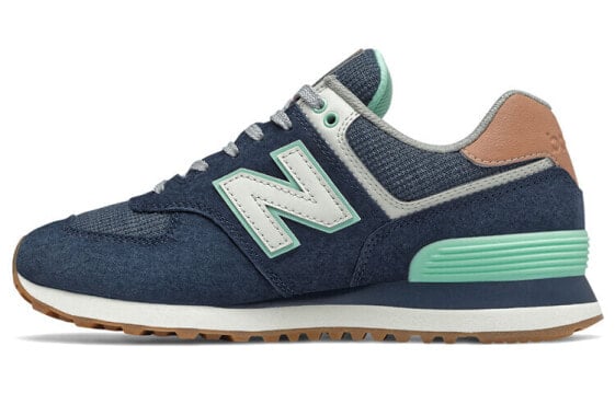 Для бега New Balance NB 574 Running Shoes Women's Low-Top Blue/White Green WL574BCM