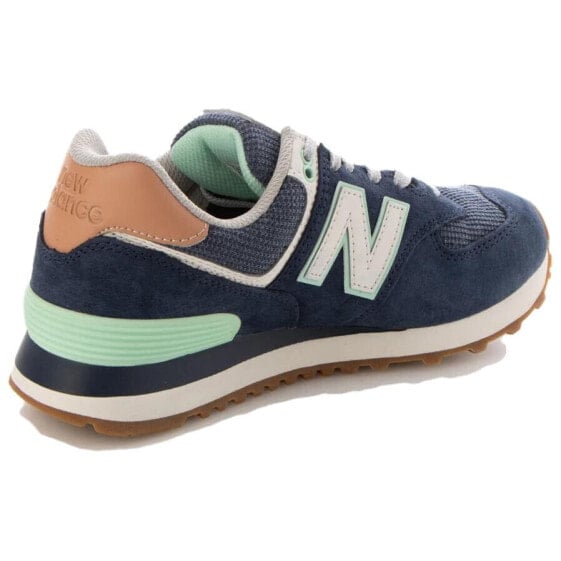 Для бега New Balance NB 574 Running Shoes Women's Low-Top Blue/White Green WL574BCM