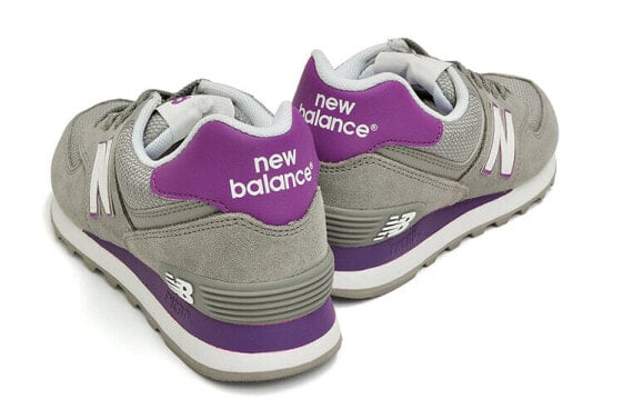 Для бега New Balance NB 574 Series Running Shoes Women's Low-Top Gray Purple WL574CPG