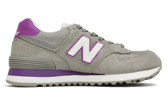 Для бега New Balance NB 574 Series Running Shoes Women's Low-Top Gray Purple WL574CPG