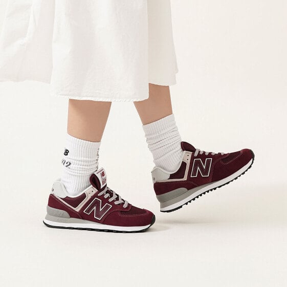 Для бега New Balance 574 Burgundy White ML574EVM