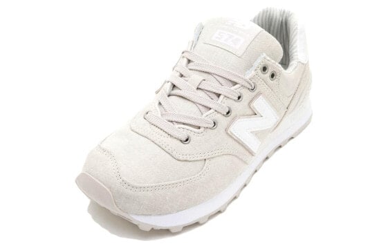 Для бега New Balance NB 574 Series Running Shoes Women's Low-Top Beige Yellow/White WL574CHG