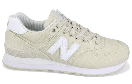 Для бега New Balance NB 574 Series Running Shoes Women's Low-Top Beige Yellow/White WL574CHG