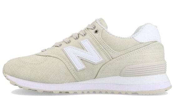 Для бега New Balance NB 574 Series Running Shoes Women's Low-Top Beige Yellow/White WL574CHG