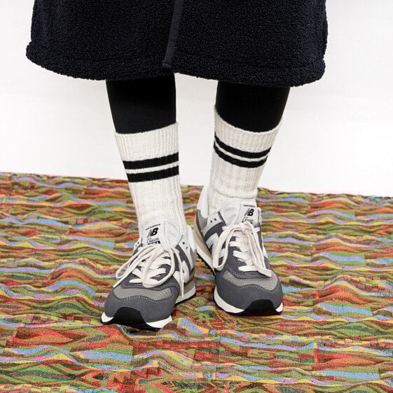 Для бега New Balance NB 574 Series Running Shoes Unisex Low-Top Gray White Black ML574HD2