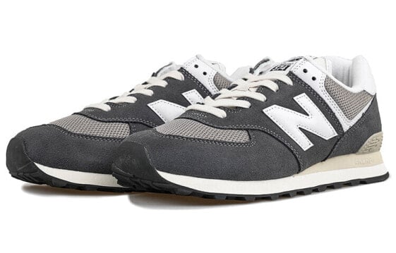 Для бега New Balance NB 574 Series Running Shoes Unisex Low-Top Gray White Black ML574HD2
