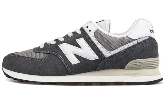Для бега New Balance NB 574 Series Running Shoes Unisex Low-Top Gray White Black ML574HD2