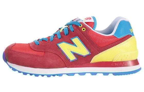 Для бега New Balance NB 574 Running Shoes Women's Low-Top Red/Yellow/Blue/White WL574BFW