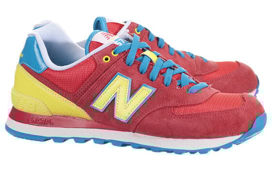 Для бега New Balance NB 574 Running Shoes Women's Low-Top Red/Yellow/Blue/White WL574BFW