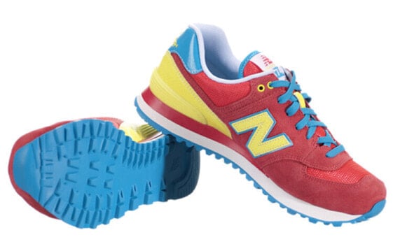 Для бега New Balance NB 574 Running Shoes Women's Low-Top Red/Yellow/Blue/White WL574BFW