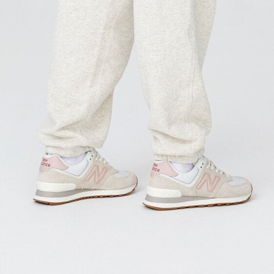 Для бега New Balance 574 White Pink Gum U574RE2